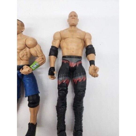 Lot of 3 WWE Wrestling Action Mattel Acrion Figures Kane HHH John Cena - Picture 4 of 7